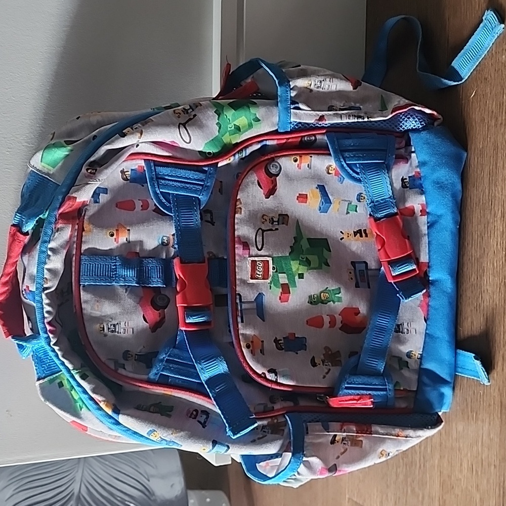 Pottery Barn Kids Colorful Backpack with Blue Accents